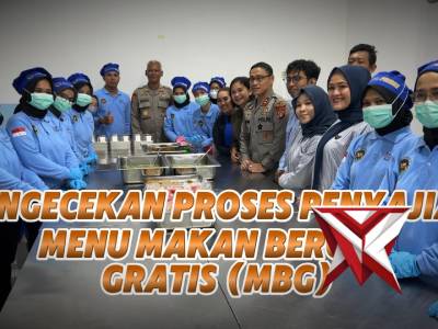 Kapolres Sukamara Cek Proses Penyajian Menu Makan Bergizi Gratis di SPPG 1  Polres Sukamara