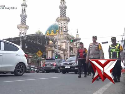 KAPOLRES BANGKALAN AKBP WIBOWO, S.I.K., M.H. BERSAMA ANGGOTA POS PAM TANAH MERAH