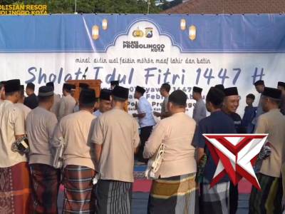 Sholat Idul Fitri jajaran Polres Probolinggo Kota
