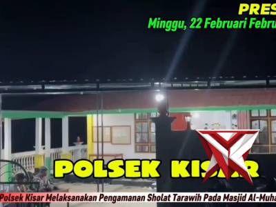 Personil polsek kisar melaksanakan pengamanan sholat tarawih pada masjid Al Muhajirin Kisar - PoliceTube