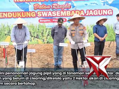 Kapolres Kutai Timur Laksanakan Penanaman Jagung Serentak di Kecamatan Bengalon