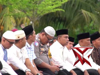 GIAT SHALAT IDUL FITRI KELUARGA BESAR POLRES OKI HADIR