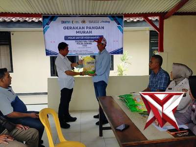 GERAKAN PANGAN MURAH POLRI UNTUK MASYARAKAT YANG DILAKSANAKAN OLEH POLSEK BUAY MADANG POLRES OKUT