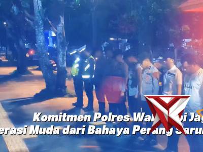 Komitmen Polres Wakatobi Jaga Generasi Muda dari Bahaya Perang Sarung