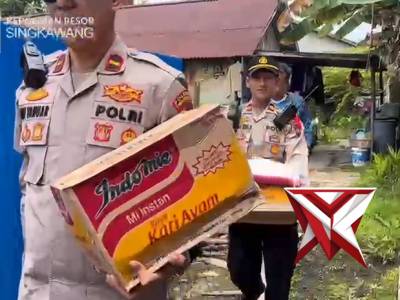 Polsek Singkawang Selatan Berbagi Sembako, Wujud Kepedulian di Bulan Ramadhan