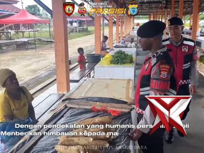 Patroli Siang Personil Ditsamapta Polda Papua Barat Daya di Wilayah Hukum Polda Papua Barat Daya