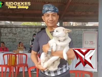 Vaksinasi Rabies di Wilayah Hukum Polres Badung dalam rangka HUT HKGB ke-73