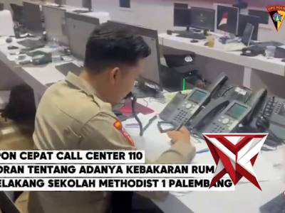 Quick respon call center 110 laporan tentang ada nya kebakaran rumah