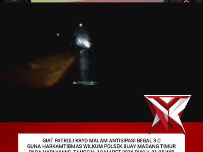 POLSEK BMT MELAKSANAKAN PATROLI KRYD 3C