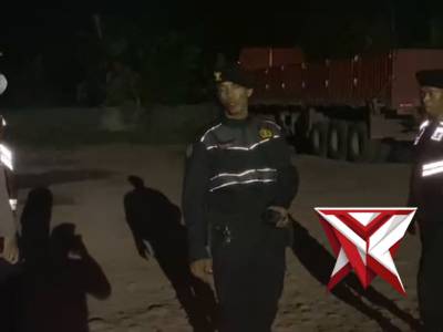 Sat samapta polres ogan ilir laksanakan patroli dan berikan himbauan kepada masyarakat