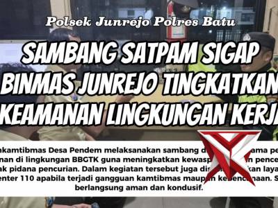 Sambang Satpam Sigap Binmas Junrejo tingkatkan keamanan lingkungan kerja