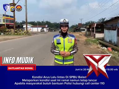 kondisi arus lalu lintas di depan spbu balam km3