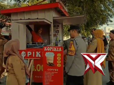 Penertiban PKL dan Sosialisasi Polsek Barat Polresta Pontianak