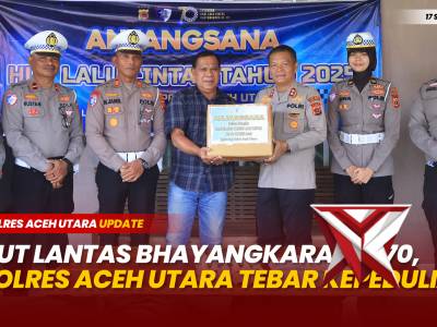 Peringati HUT Lantas, Polres Aceh Utara Gelar Anjangsana di Lhoksukon