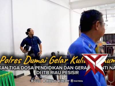 Kapolsek Dumai Timur Sambangi Kampus ITB Dumai: Lawan Narkoba dan Hapus 'Tiga Dosa Pendidikan'