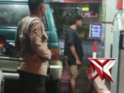 Patroli di SPBU Talangagung kepanjen dialogis dengan security - PoliceTube