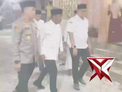 KAPOLRES BINJAI BERSAMA PEMKO BINJAI MENGIKUTI KEGIATAN SAFARI RAMADHAN DI MASJID SILATURAHIM BINJAI