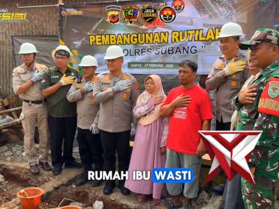 Pembangunan rutilahu oleh polres subang