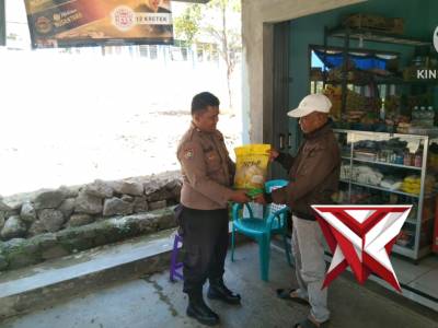 Polsek Pasawahan Laksnakan Gerakan Pangan Murah Beras SPHP dri Bulog Untuk Masayarakat Kec.Pasawahan