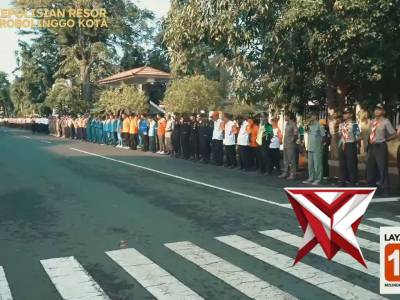 Apel gelar pasukan Ops. Ketupat Semeru 2026 dilanjutkan dengan pengecekan Pos Ketupat Semeru