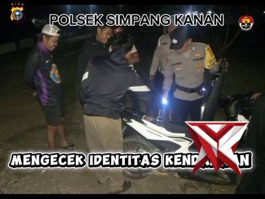 patroli rutin oleh polsek simpang kanan