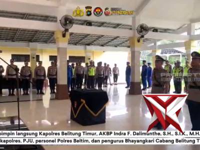 Polres Belitung Timur Gelar Upacara Sertijab, AKP Al Faizun Resmi Menjabat Kasat Intelkam Polres B - PoliceTube