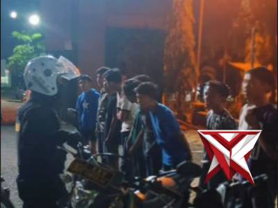Patroli Malam Tim Patroli Perintis Presisi di Wilayah Hukum Polres Tanggamus Polda Lampung