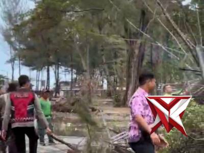 ?? POLRESTA BENGKULU EVAKUASI POHON TUMBANG AKIBAT CUACA EKSTREM ?