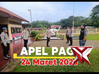Apel pagi Polsek pampangan