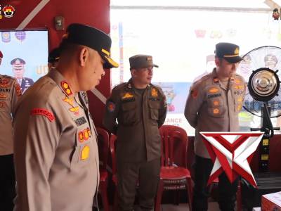 Kapolres Muara Enim Cek Pos Ketupat Musi di Simpang Meo dan Air Terjun Bedegung