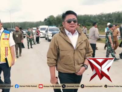 Kapolda Sumsel Melaksanakan Pengecekan Jalur Tol Kapal Betung