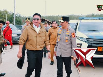 Kapolda Sumsel Melaksanakan Pengecekan Jalur Tol Kapal Betung