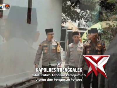 Silaturahmi Lebaran, Kapolres Trenggalek Sowan Sejumlah Tokoh Agama