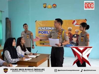Sosialisasi Penerimaan Polri di Sekolah Menengah Atas