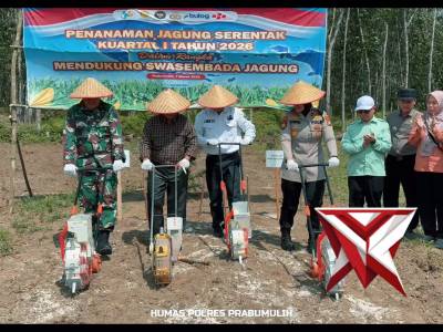 PANEN JAGUNG SERENTAK KUARTAL 1 TAHUN 2026 POLRES PRABUMULIH