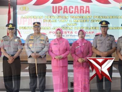 Upacara kenaikan pangkat prngabdian polresta cilacap - PoliceTube