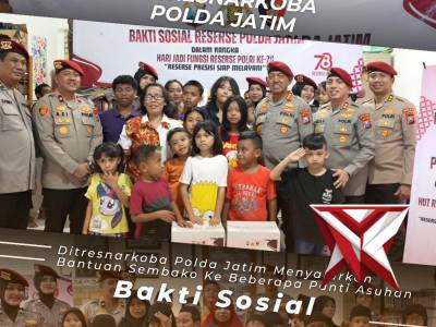 DITRESNARKOBA POLDA JATIM MENYALURKAN BANTUAN SEMBAKO KE BEBERAPA PANTI ASUHAN
