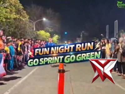 FUN NIGHT RUN GO GREEN POLRES DUMAI BERLANGSUNG AMAN, 48 PESERTA DAPATKAN BIBIT TANAMAN