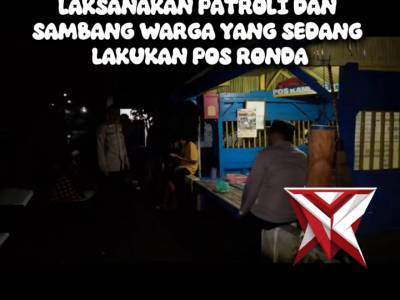 PERSONIL POLSEK LUMBANG TINGKATKAN KEAMANAN DENGAN LAKUKAN SAMBANG DAN PATROLI MALAM HARI