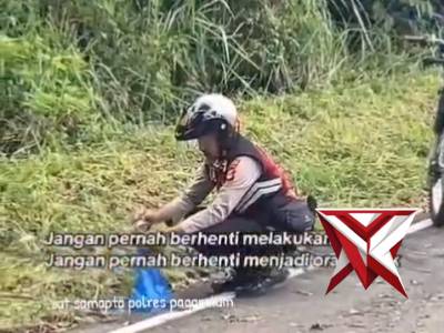 Personil Polres Pagar Alam Tak berhenti lakukan hal baik tiap hari nya,