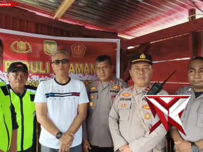 Wakapolres Mimika Meresmikan Pos Peduli Keamanan (PEKA) Manguni - PoliceTube