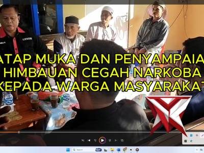 KASAT NARKOBA POLRES KETAPANG GELAR TATAP MUKA DAN HIMBAUAN CEGAH NARKOBA BERSAMA WARGA DESA SUKABAN