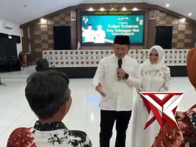 Polres Magetan melaksanakan kegiatan bagi takjil kepada masyarakat sekaligus pemberian paket Lebaran