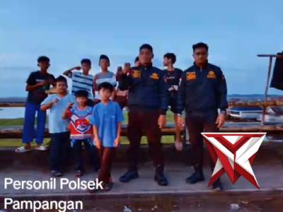Polsek Pampangan melaksanakan patroli asmara subuh