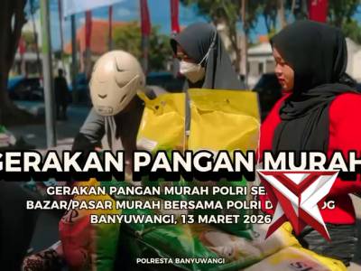 Jaga Stabilitas Harga Saat Ramadan, Kapolresta Banyuwangi Hadiri Gerakan Pangan Murah Serentak di RT