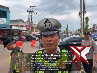 Situasi Arus Balik Mudik Jalan Lintas Timur Palembang Jambi