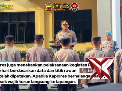 Apel Jam Pimpinan Polres Subang di Pimpin Oleh Kapolres Subang