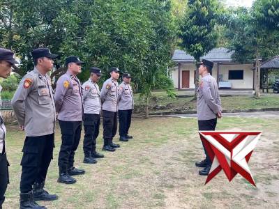 Apel dipimpin langsung oleh kapolsek Sangkapura