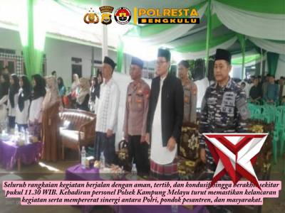 POLSEK KAMPUNG MELAYU AMANKAN PUNCAK PERINGATAN HARI SANTRI NASIONAL 2025 DI PONPES SENTOT ALIBASYA