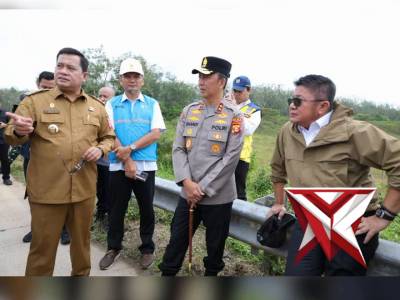 Kapolda Sumsel Melaksanakan Pengecekan Jalur Tol Kapal Betung